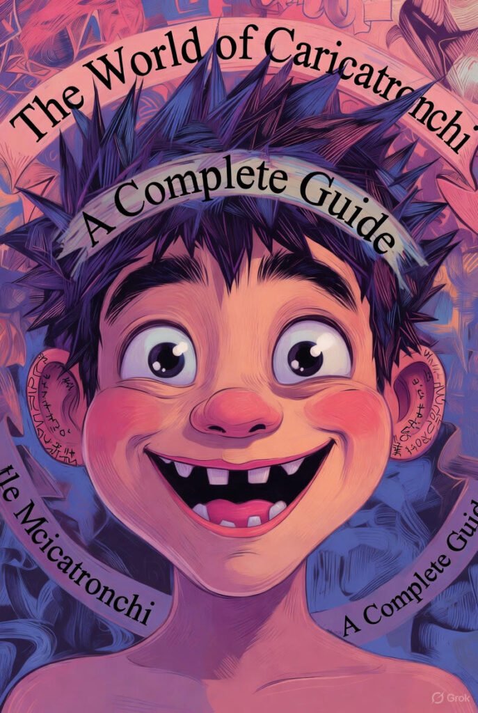 Example of caricatronchi artwork with exaggerated features