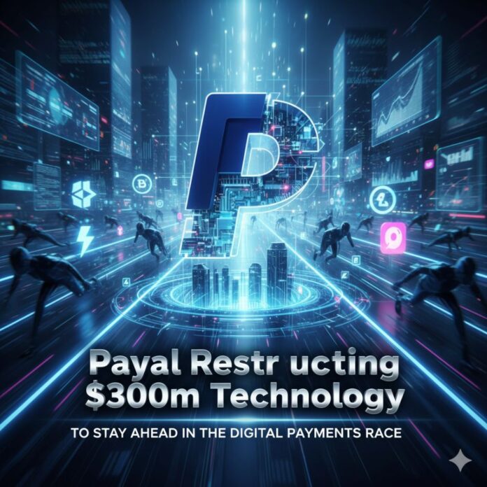 PayPal Restructuring $300m Technology to Stay Ahead in the Digital Payments Race PayPal restructuring $300m technology