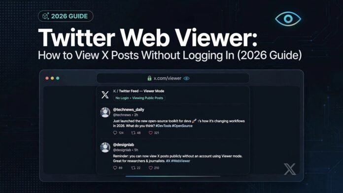 Twitter Web Viewer How to View X Posts Without Logging In (2026 Guide) twitter web viewer